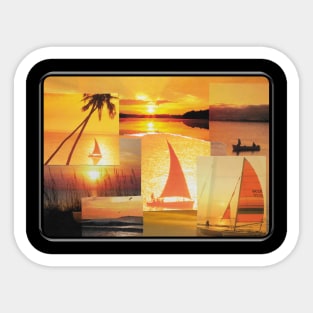 Sunset Sailing Sticker